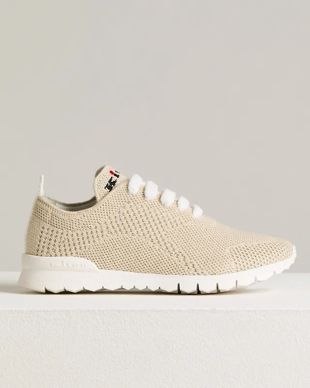 Kiton Fits Kaschmir Sneaker hellbeige Gr. 40