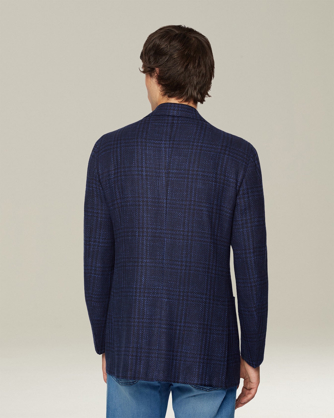 Kiton Jackets Karo Sakko Wolle-Seide kariert