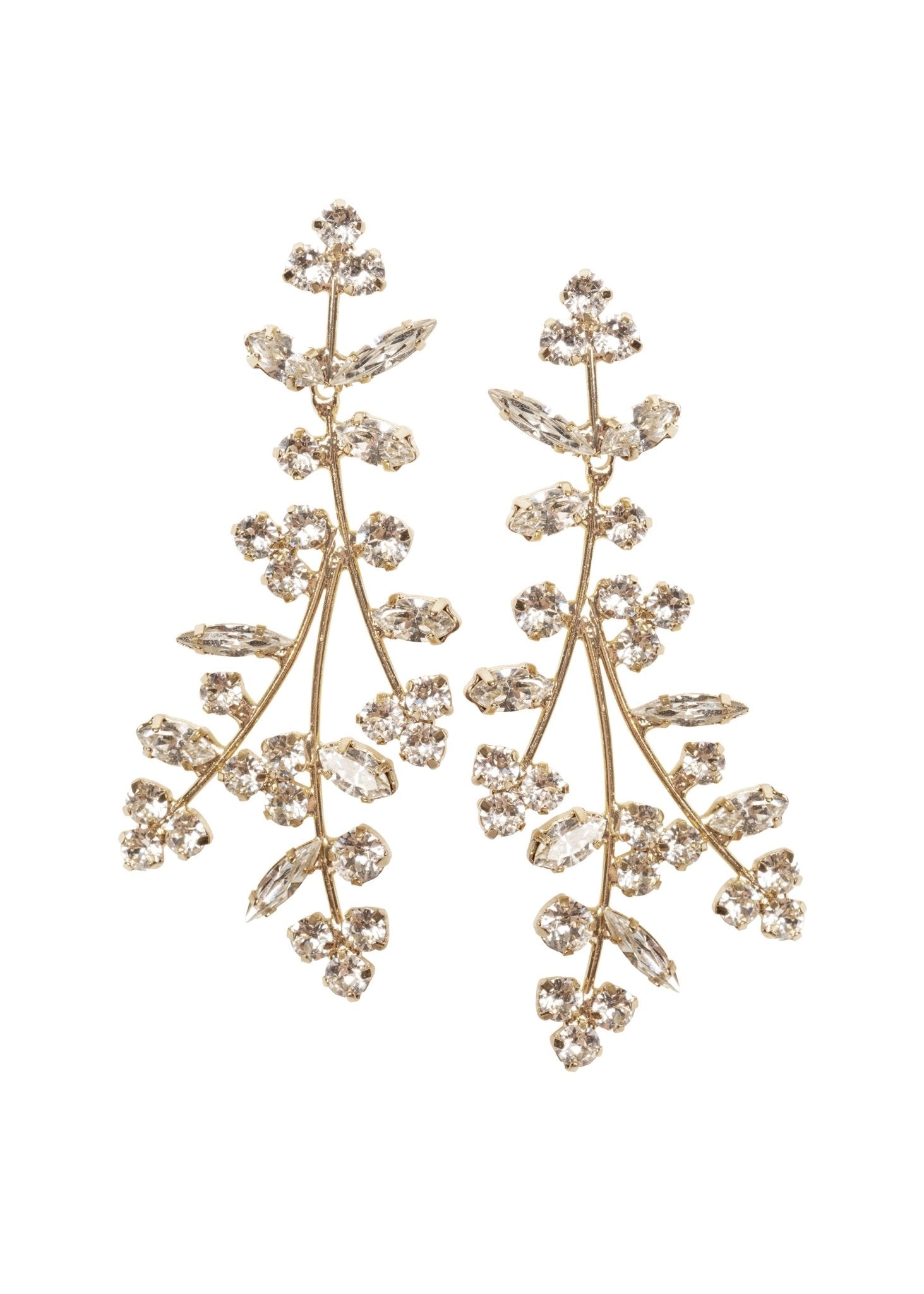 Elizabeth Bower Bud Crystal Chandelier Ohrringe Rhodium Kristall