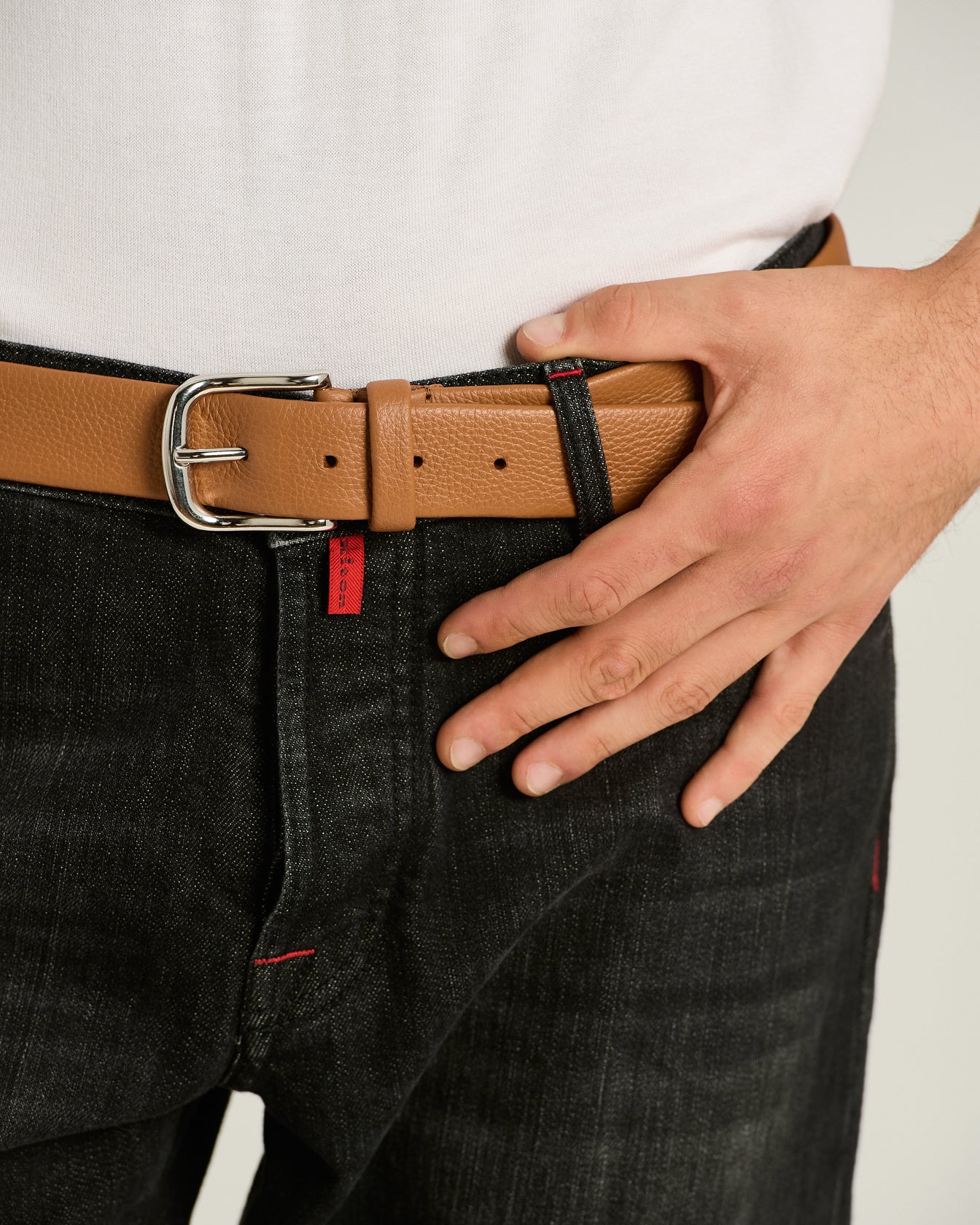 Kiton Gürtel Kalbsleder Ocker Gr. 95