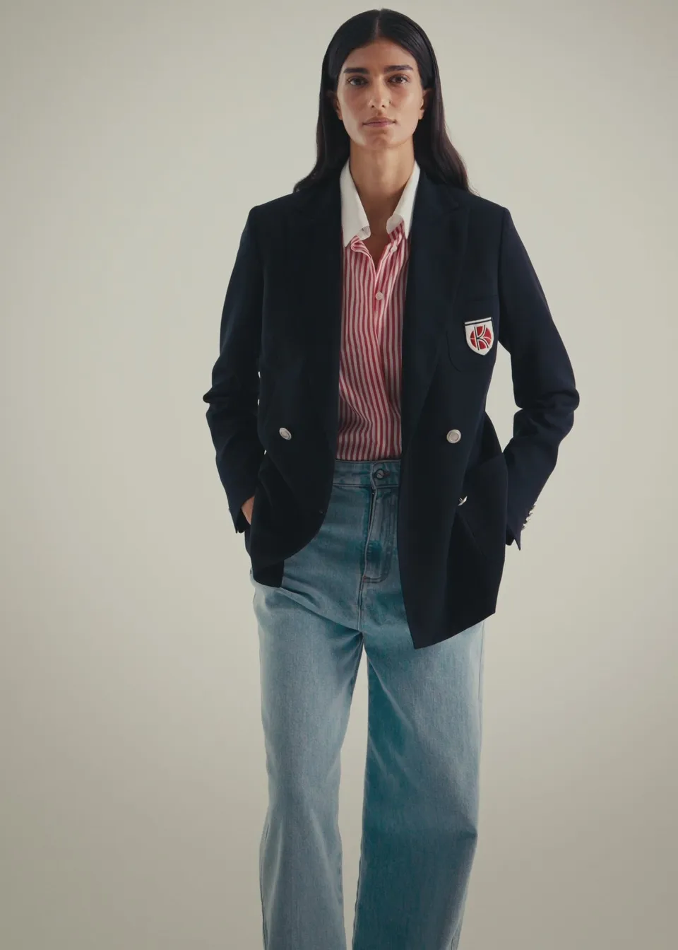 Kiton Capsule Tennis Blazer Wolle Damen doppelreihig