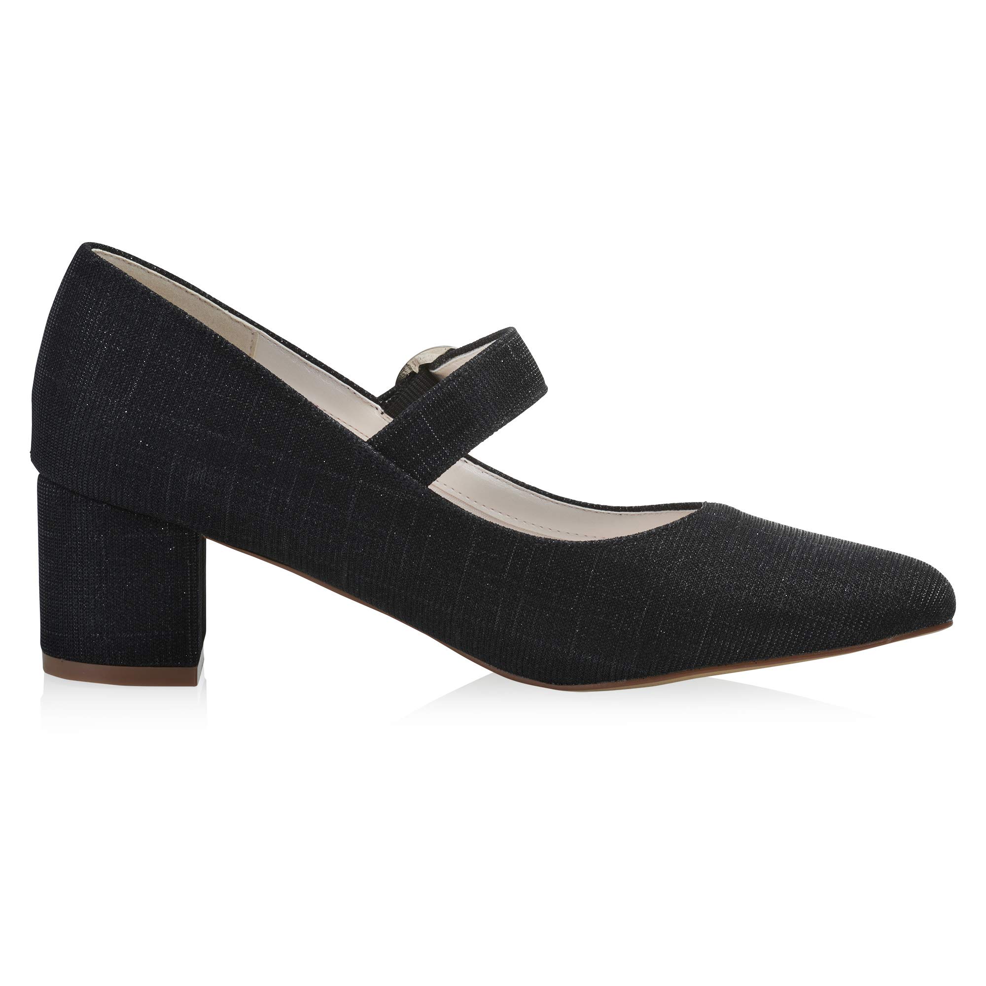 Rainbow Club Luxe Collection Annemarie Pumps Black Metallic Block