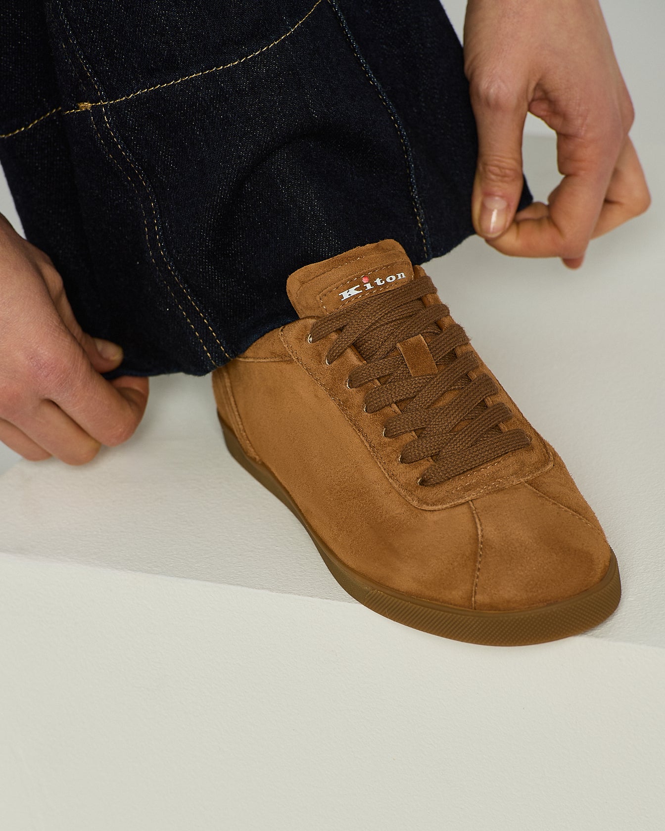 Kiton Shoes Goatskin Suede Sneaker Wildleder 40