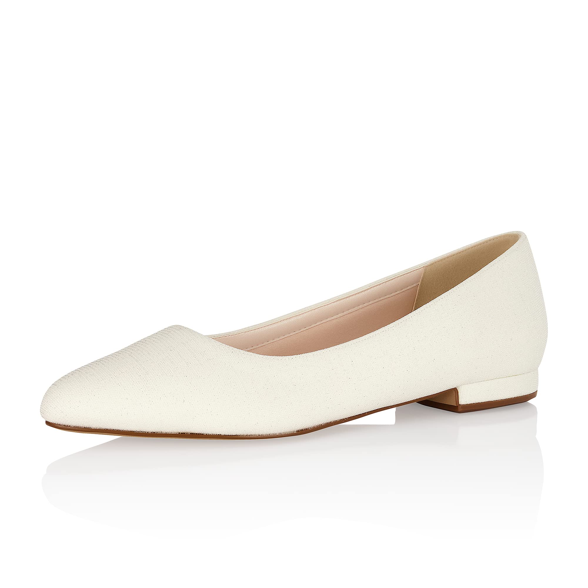 Rainbow Club Luxe Lauri Off-White Metallic Brautschuhe Ballerina