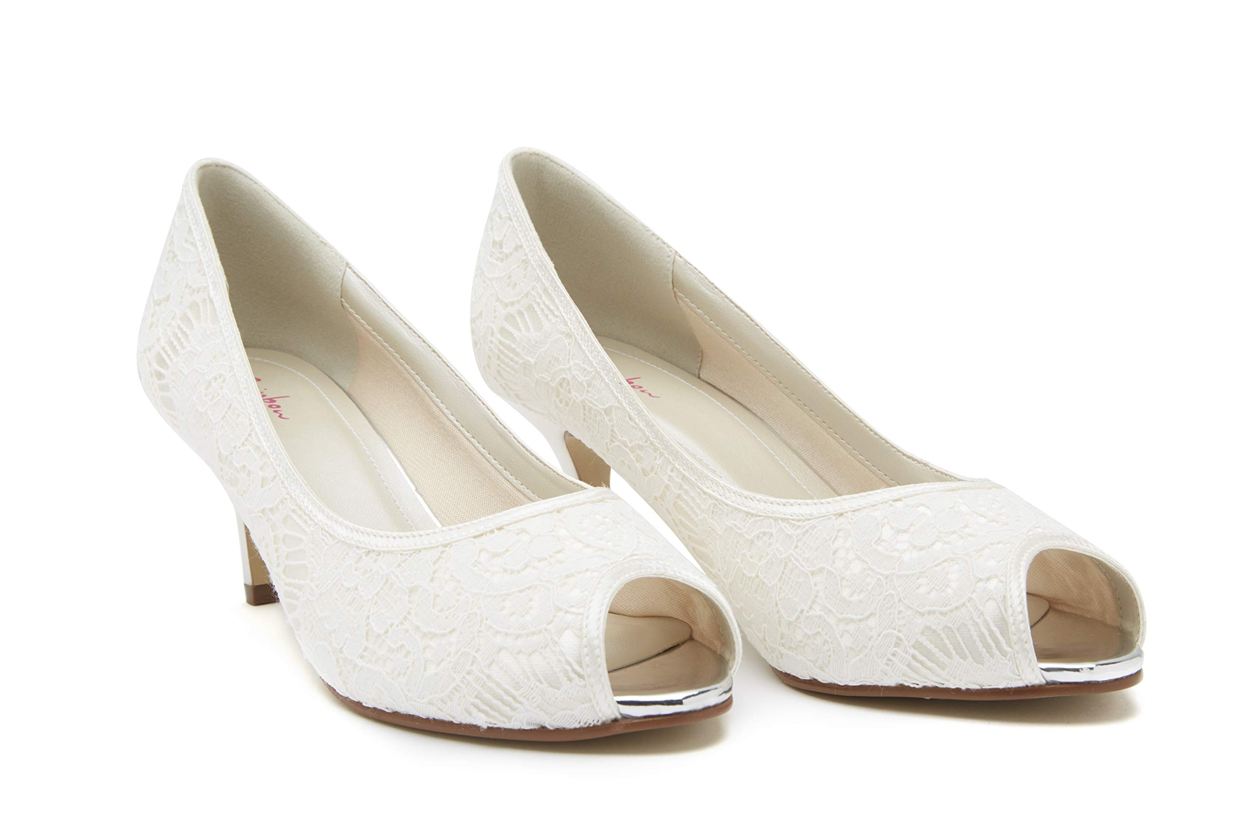 Rainbow Club Essentials Ava Spitze Satin Peep-Toes Gr. 38,5