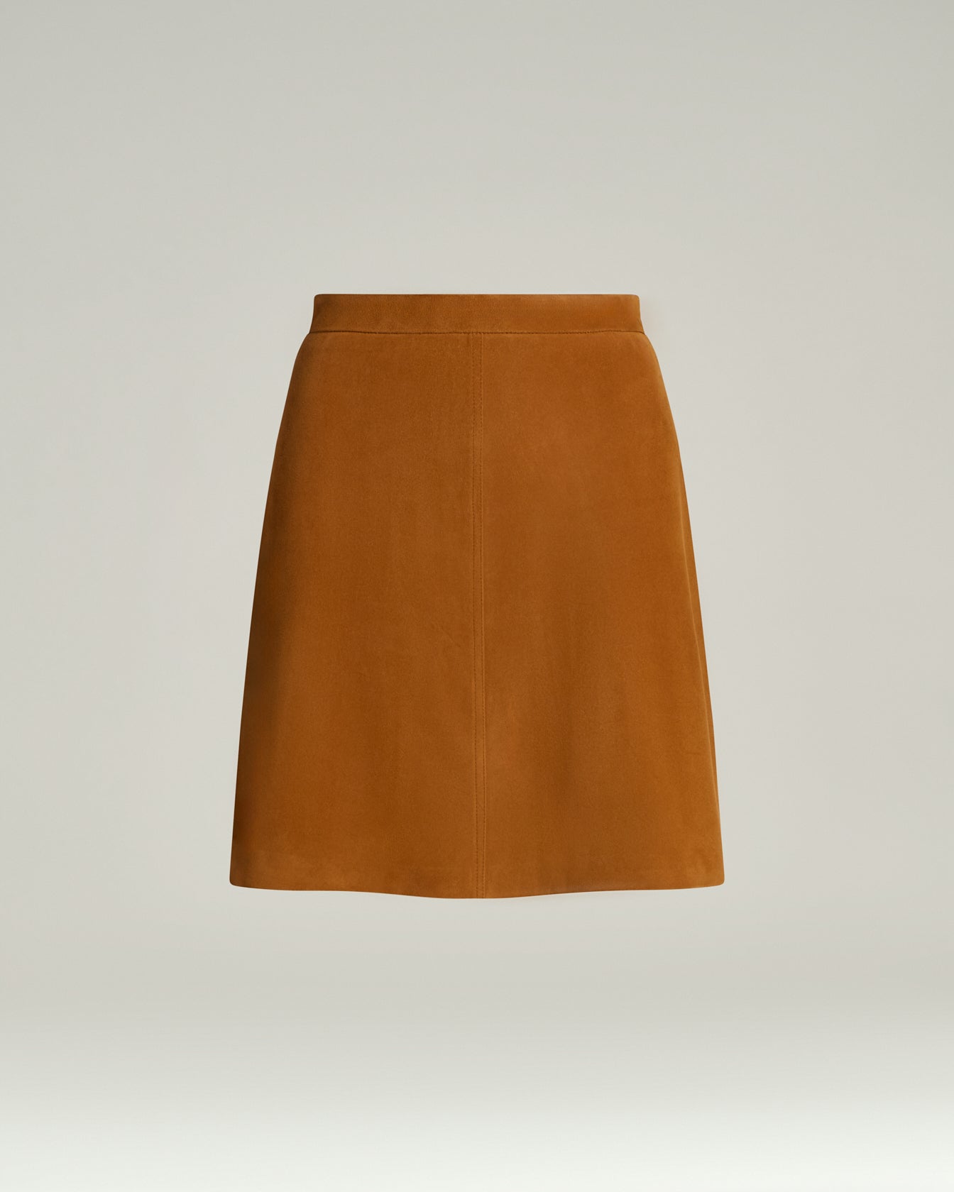 Kiton Trousers Soft Leather Skirt Rock Gr. 40 Camel