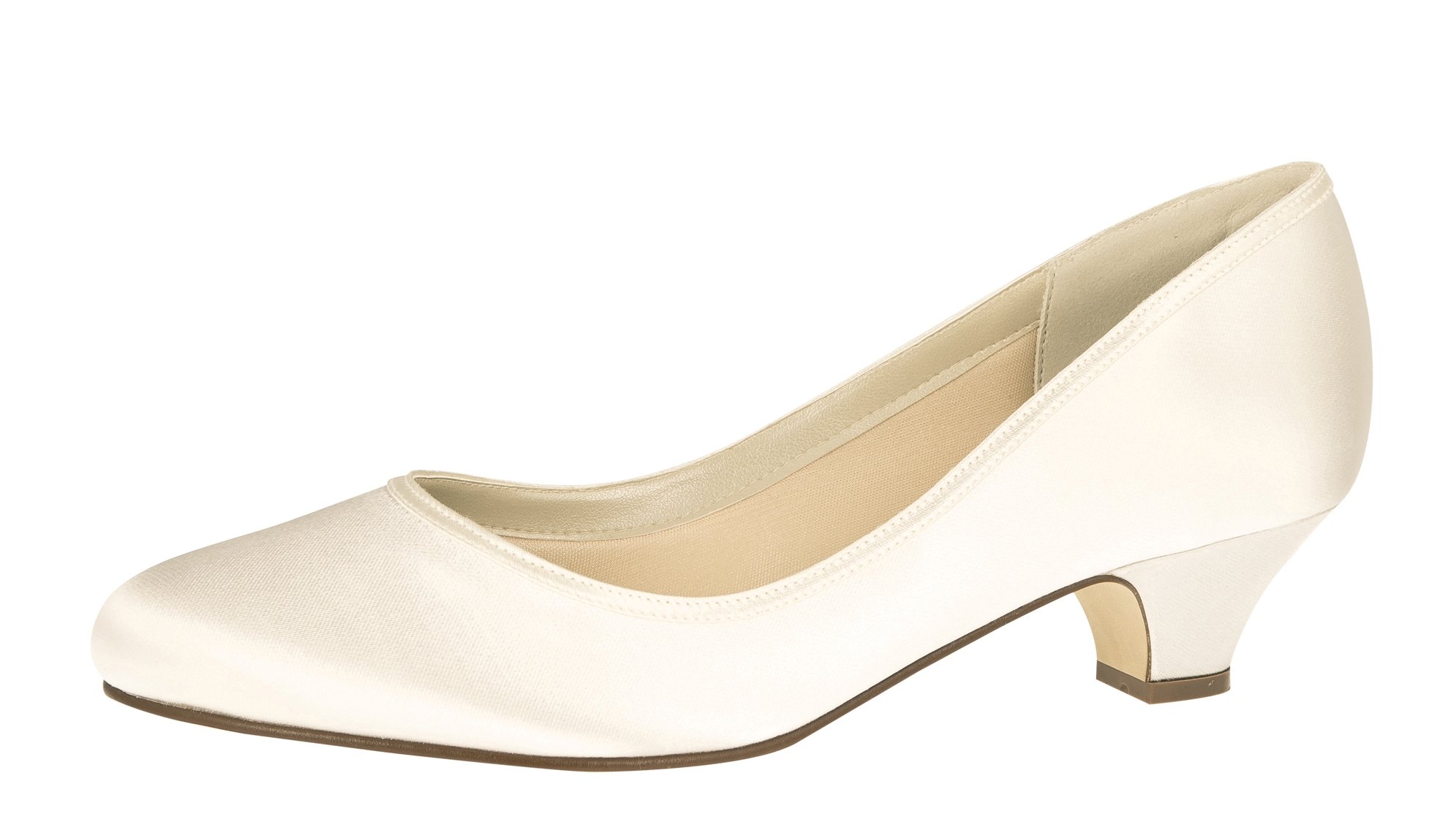 Rainbow Club Timeless Paula Braut-Pumps Ivory-Satin 3,5 cm