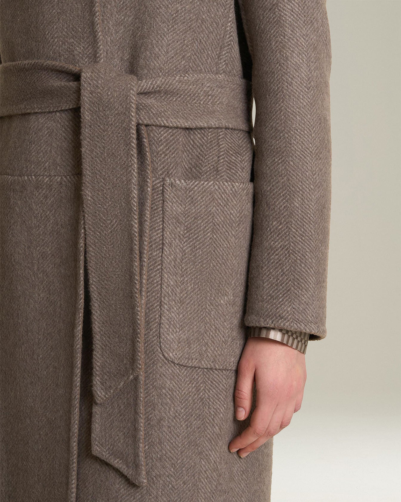 Kiton Outerwear Kaschmirmantel Double Reversibel Fischgrat