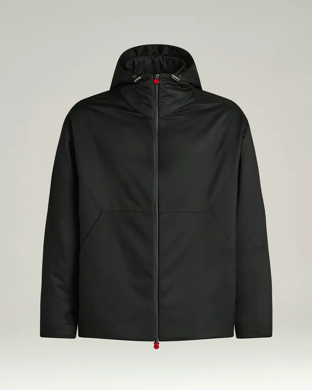 Kiton Outerwear Jacke schwarz Kapuze Gr. 50