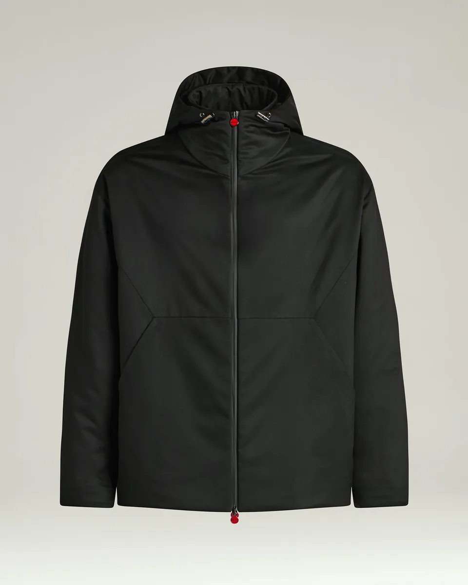 Kiton Outerwear Jacke schwarz Kapuze Gr. 50