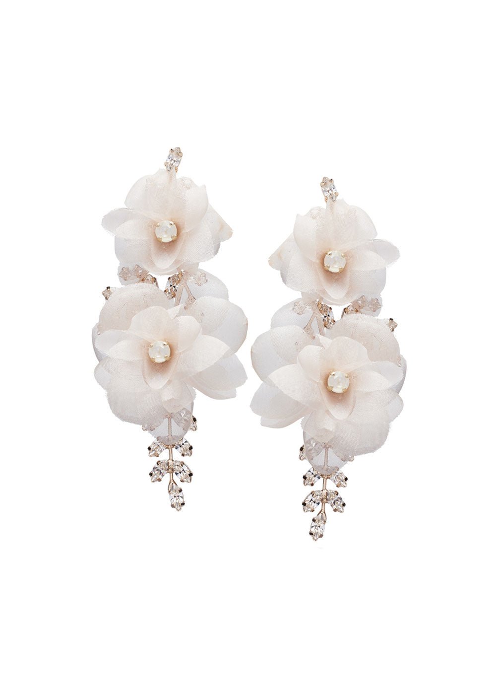 Elizabeth Bower Artemis Chandelier Gold Blush Organza