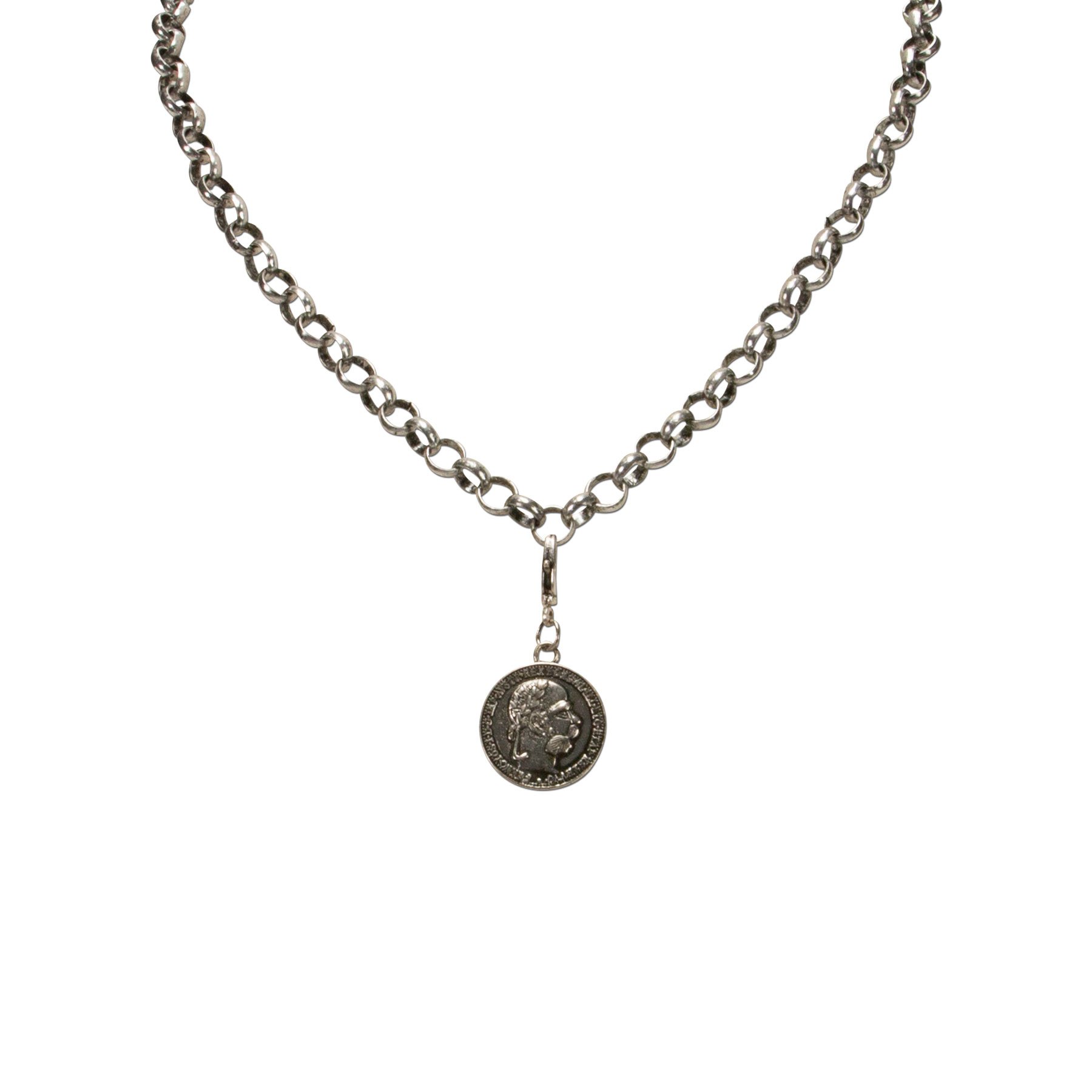 Alpenflüstern DAHEIM Münze Anhänger AAH101 antik-silber 2cm