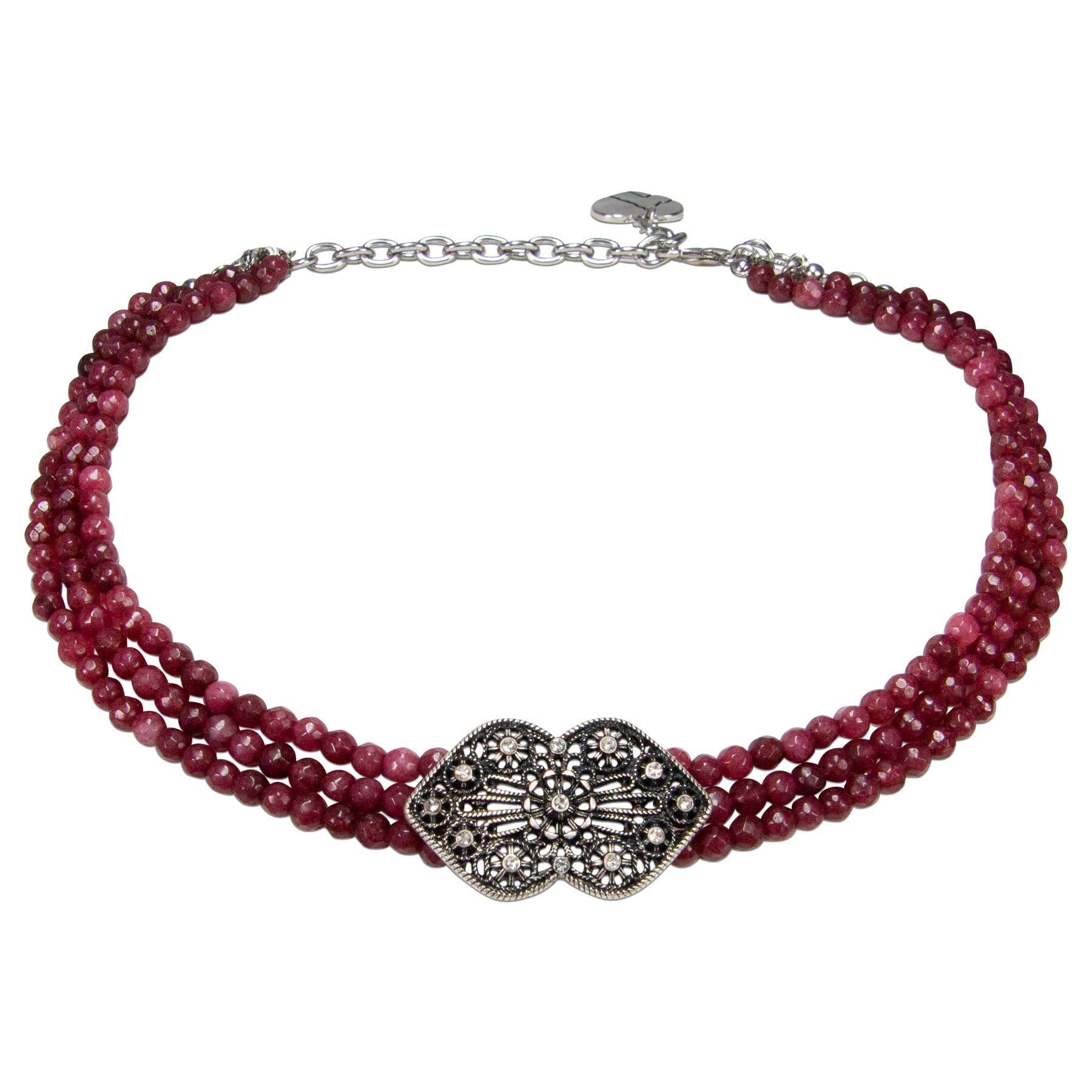 Alpenflüstern DAHEIM Lissy DHK317 Kropfkette rosa-rosé 3-reihig