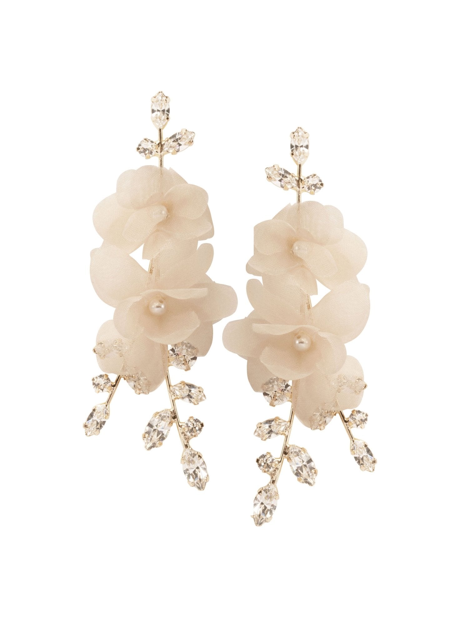 Elizabeth Bower Crystalla Flutter Chandelier Rhodium Ivory