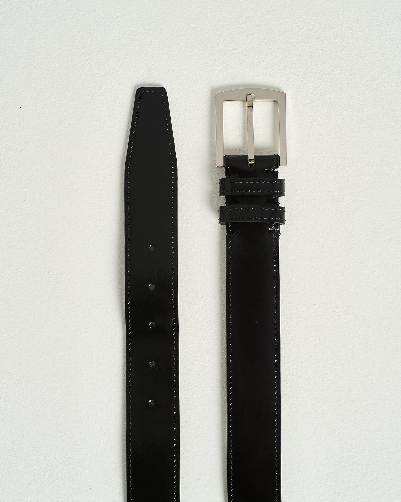 Kiton Black Calfskin Gürtel Schwarz Gr. 95