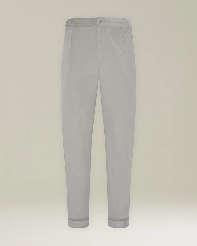 Kiton Comfort Baumwolle Woll Hose Herren Kordelzug