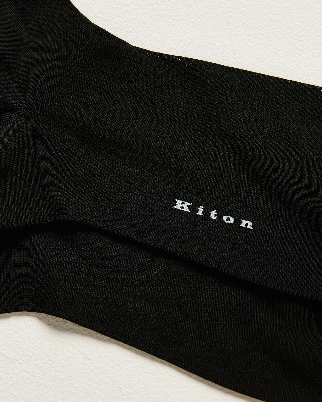 Kiton Black Cotton Long Socks Socken Schwarz Gr.42