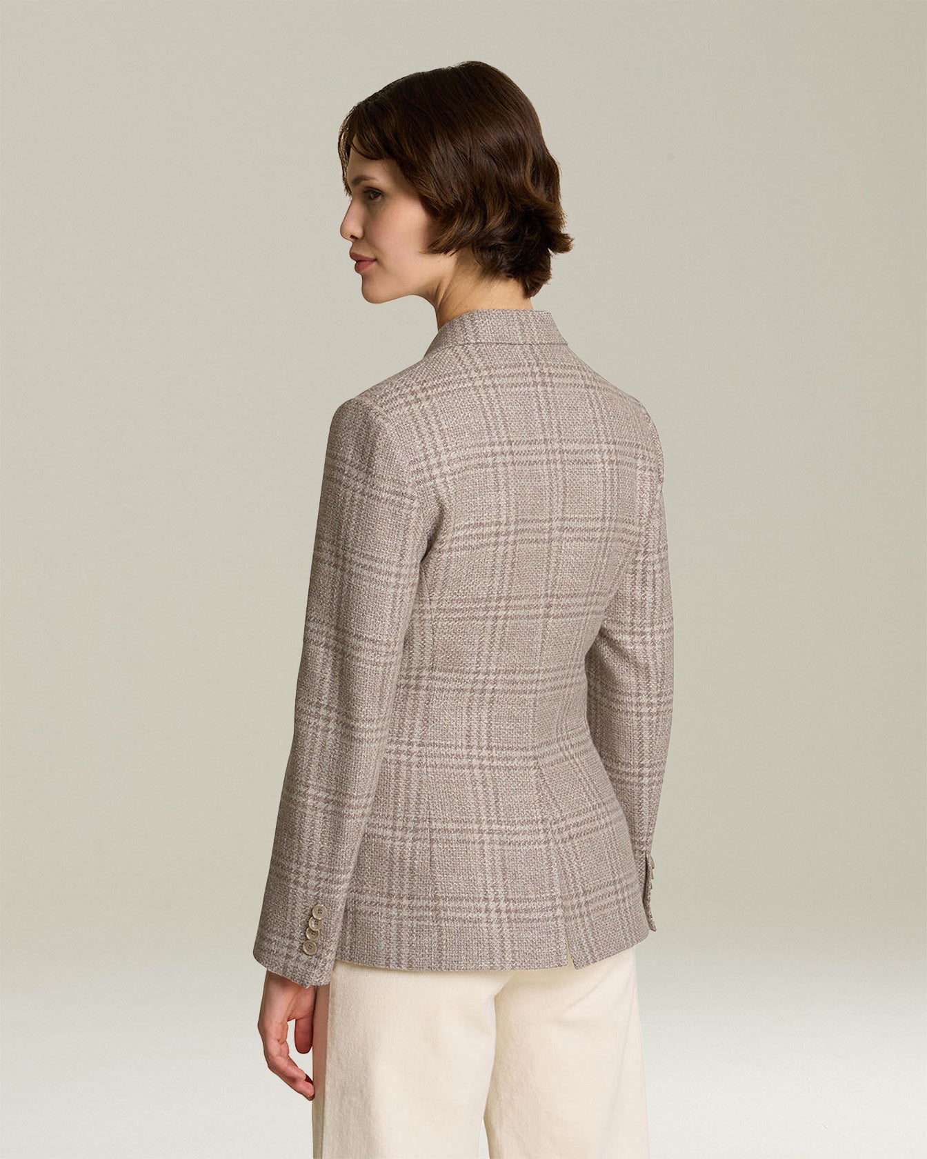 Kiton Jackets Glen Plaid Wool Blazer 40 Wolle