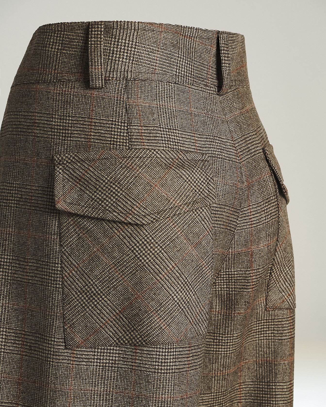 Kiton Trousers Wollhose Rost Prince of Wales Gr. 46