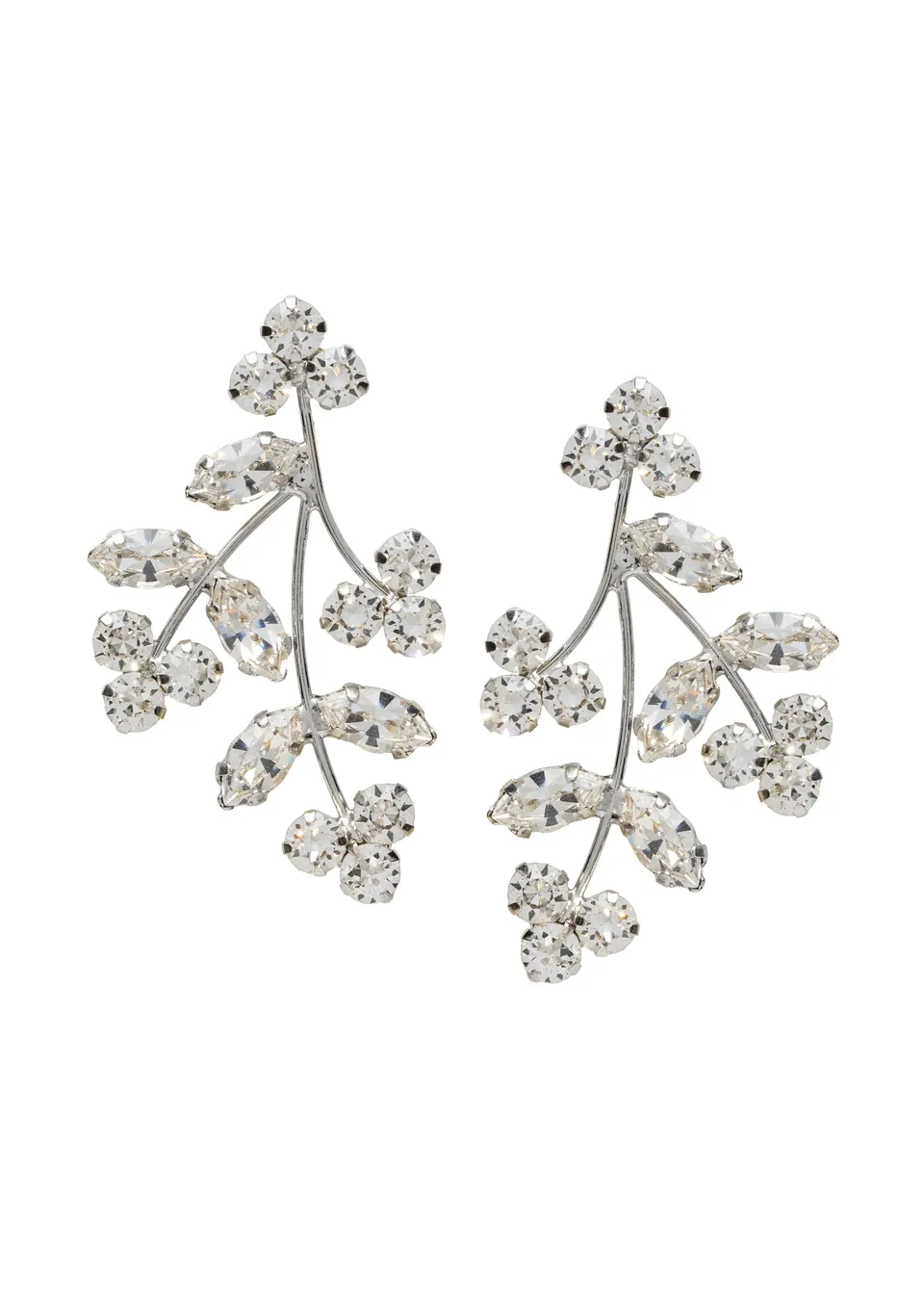 Elizabeth Bower Crystal Triplet Cluster Ohrstecker Rhodium