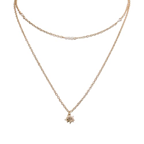 Alpenflüstern DAHEIM Edelweiss DHK334 Kropfkette gold-farben 2-rhg