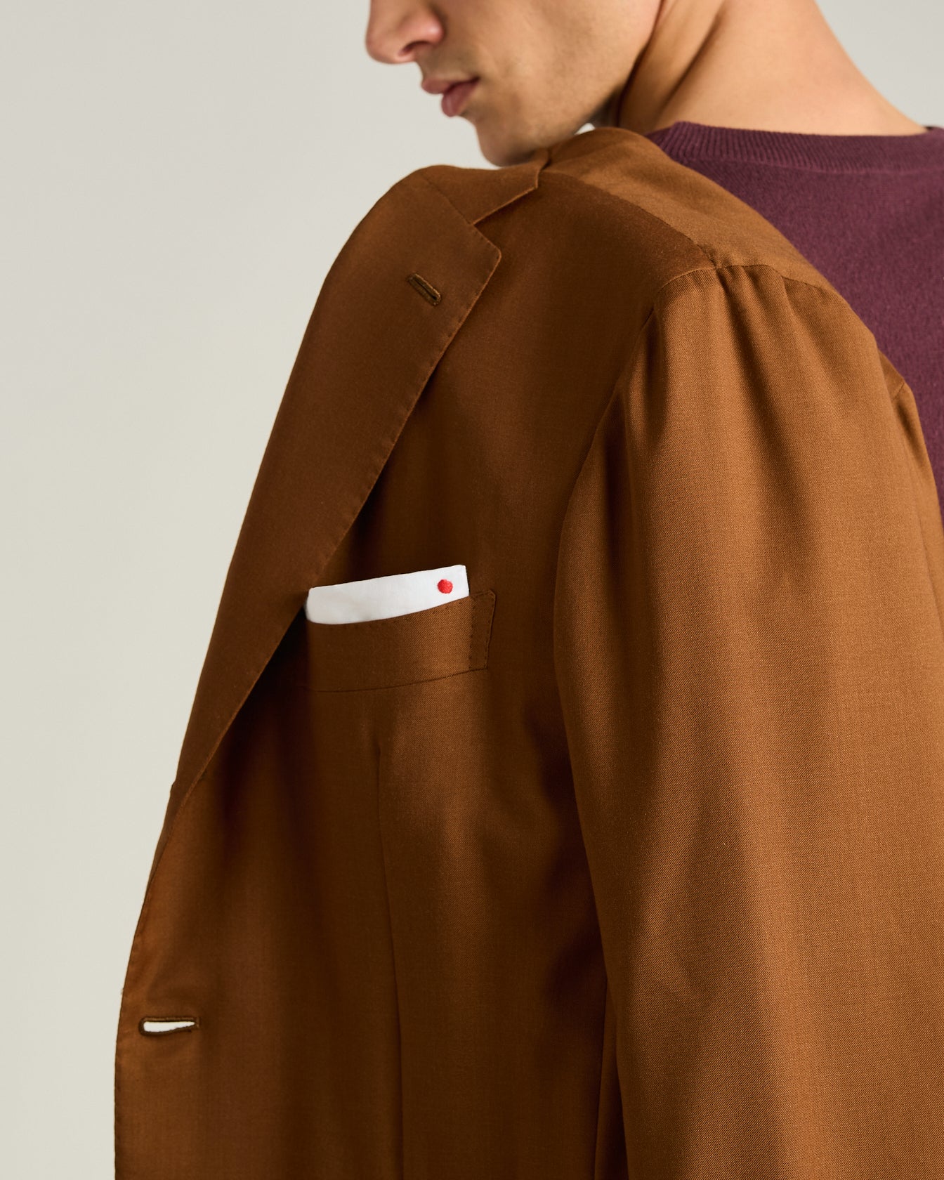 Kiton Jackets Kaschmir Sakko braun einreihig Gr. 50