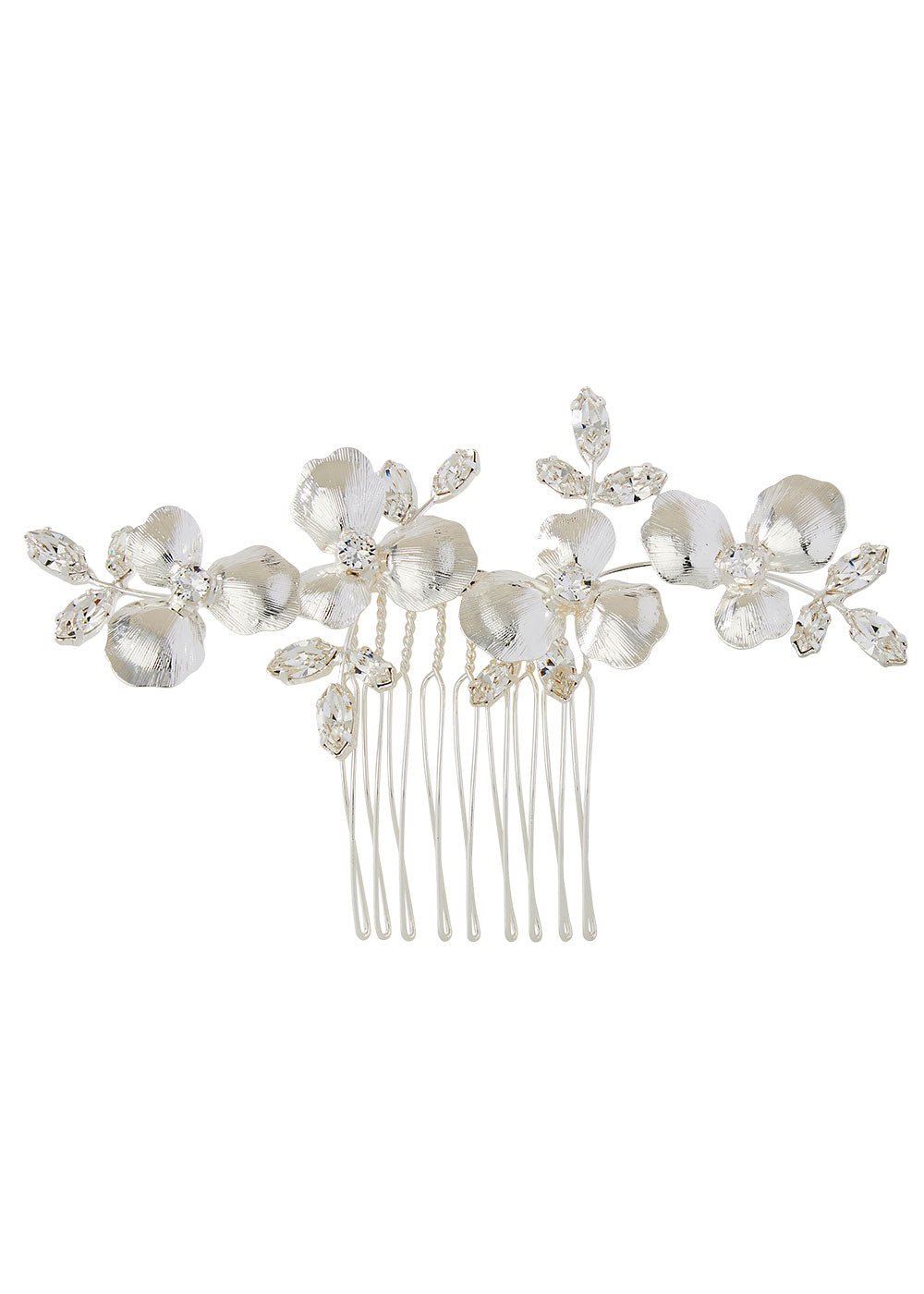 Elizabeth Bower Orchid Crystalla Braut Haarkamm Gold Kristall