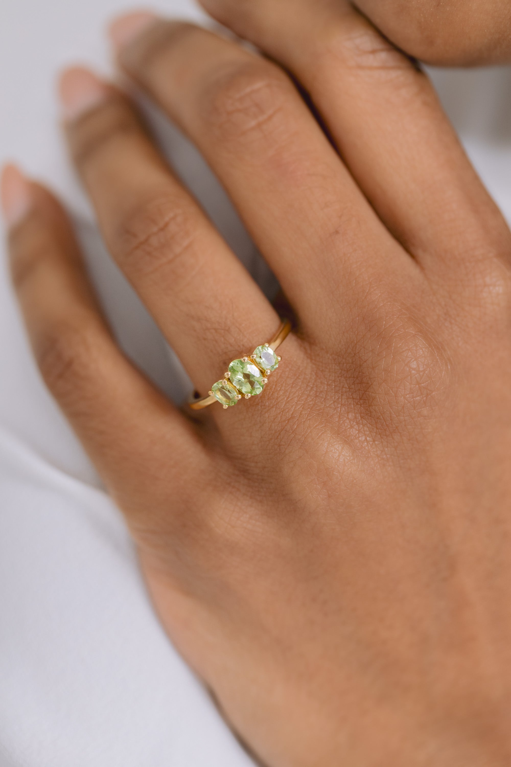 Juvelan Dublin Ring Silber Peridot Größe 50
