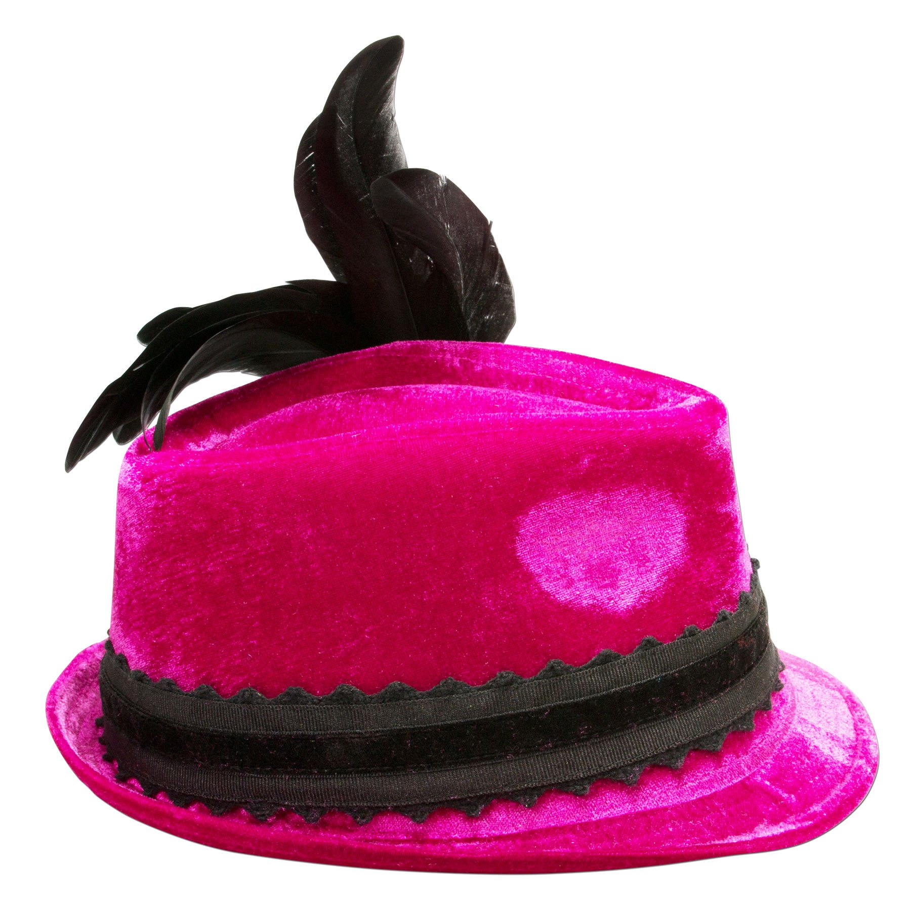 Alpenflüstern DAHEIM Trachtenhut Damen Samt rosa Gr. Medium