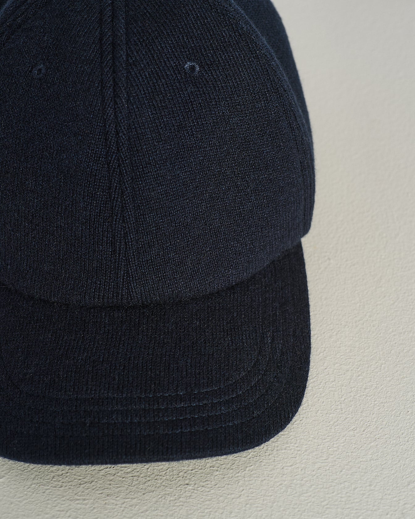 Kiton Baseball Cap Blau Kaschmir Seide Leder