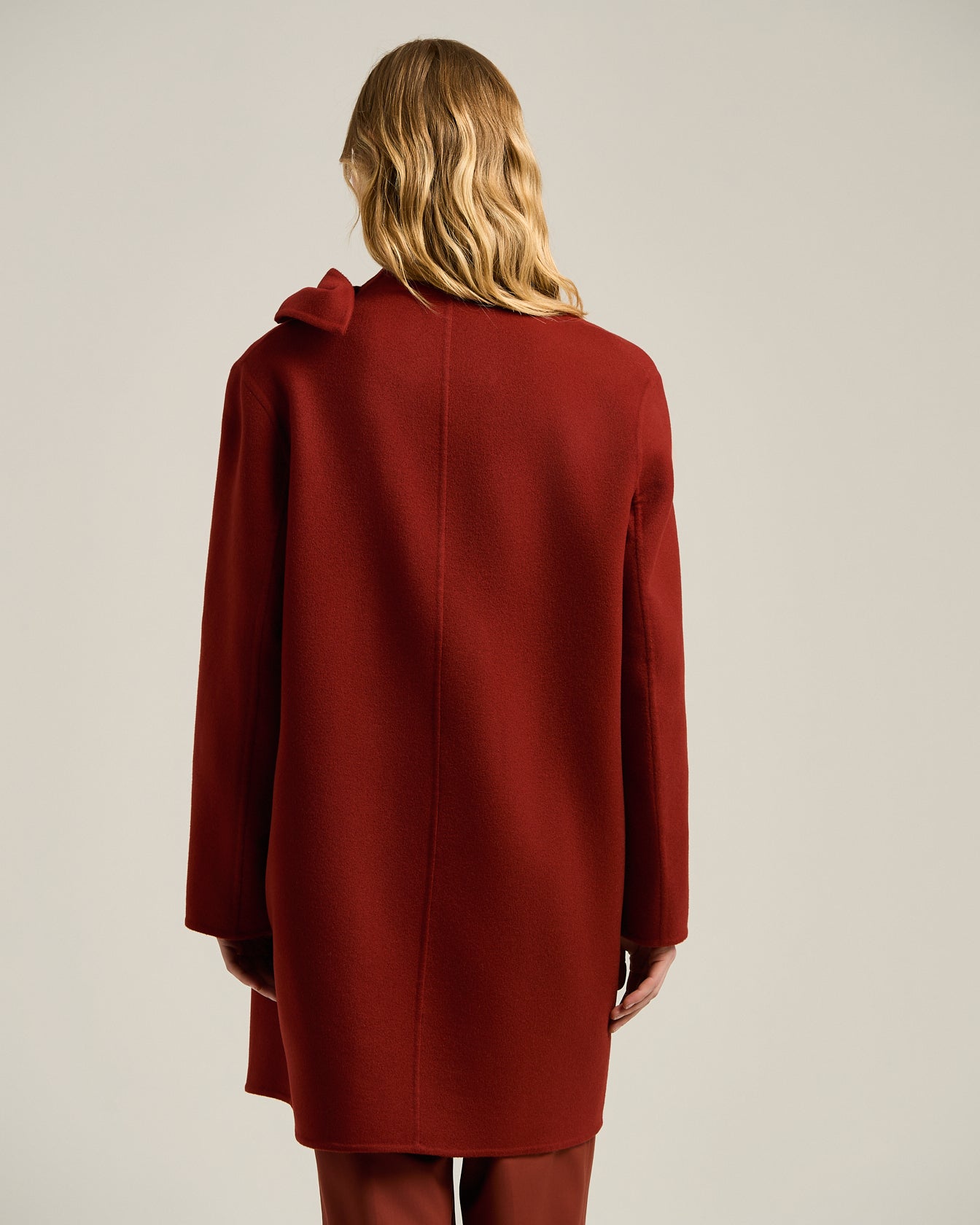 Kiton Outerwear Kaschmirmantel rost Drapierung