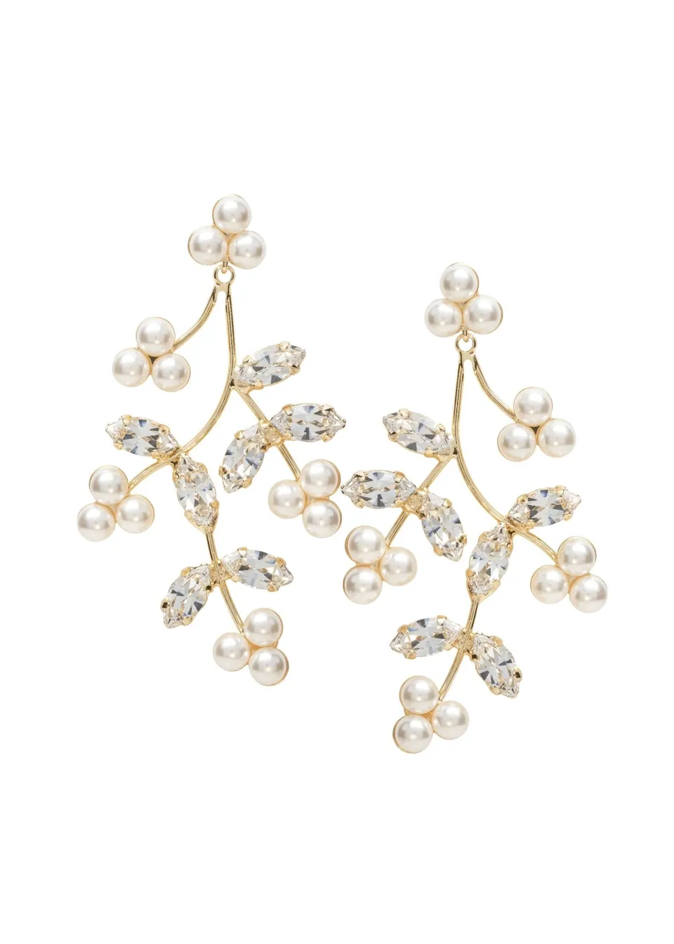Elizabeth Bower Pearl Triplet Cluster Ohrringe Perlen