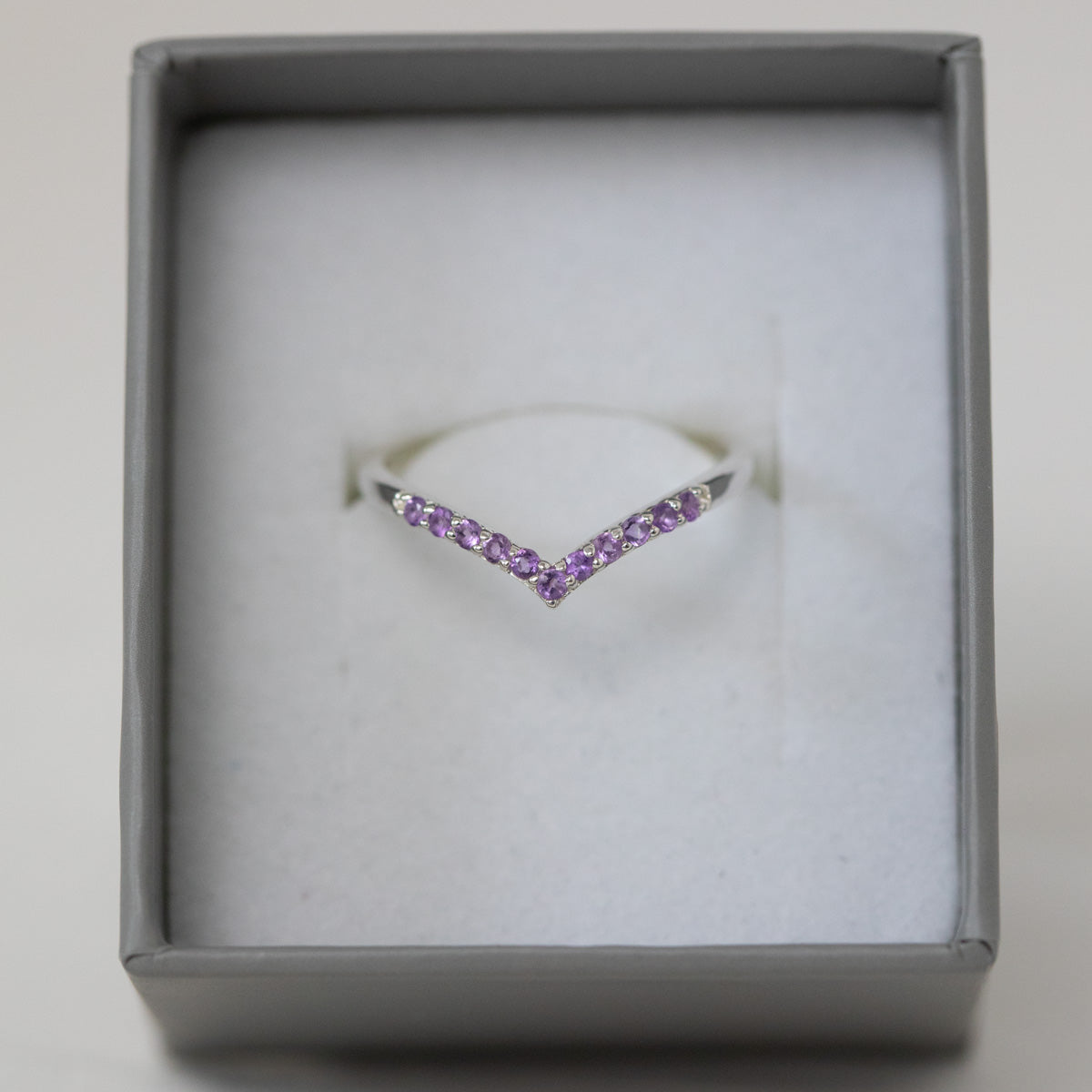 Juvelan Sample Sale Ring Silber Amethyst Größe 54