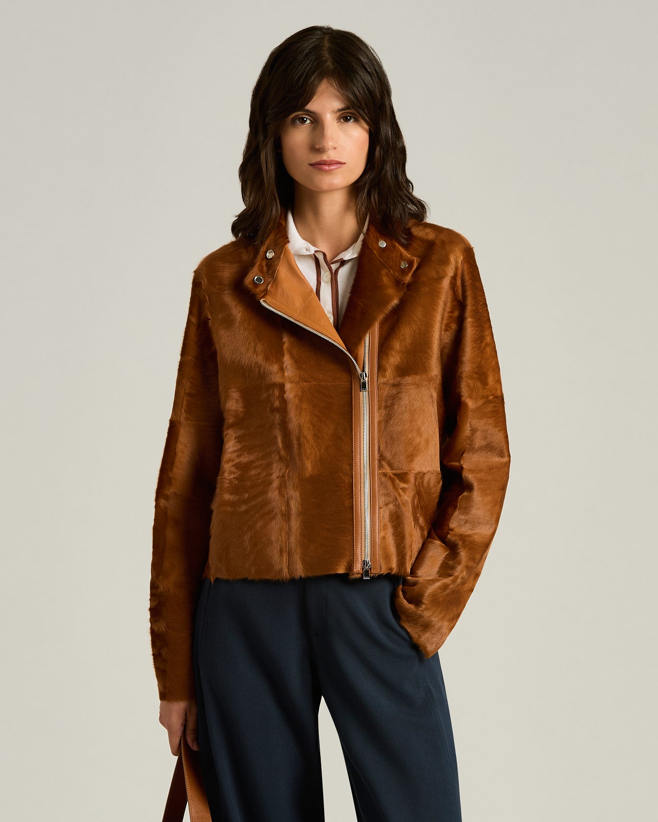 Kiton Outerwear Lammfell Jacke 42 Beige Fell