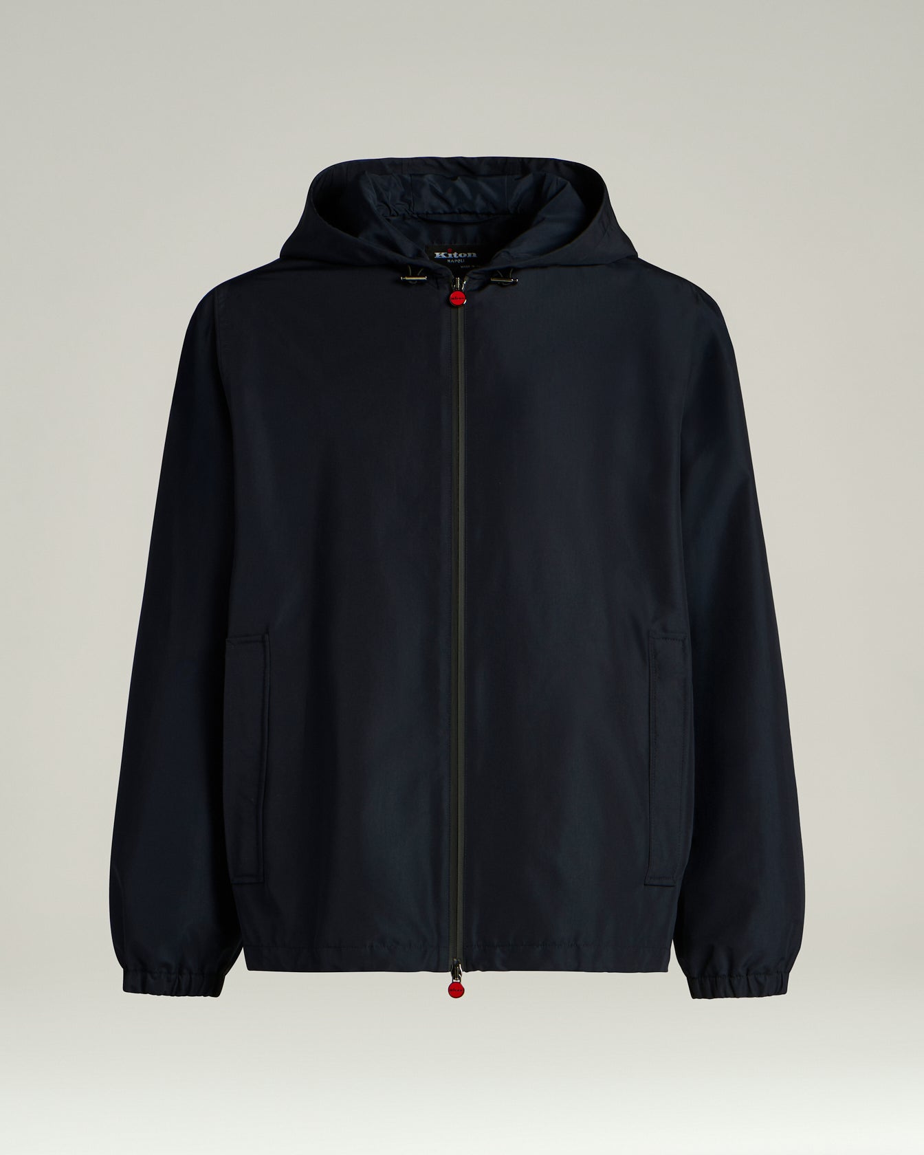 Kiton Outerwear Kapuzenjacke Gr. 50 navy leicht