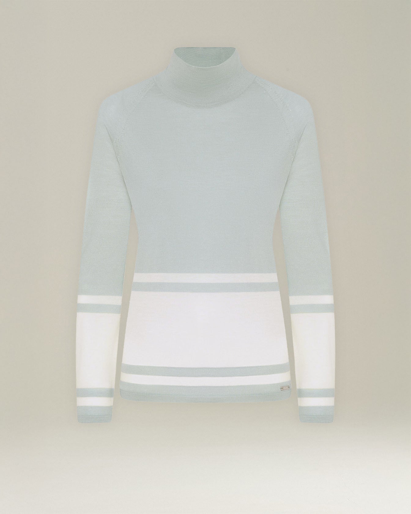 Kiton Knitwear Colour-Block Kaschmir Seide Rollkragenpullover