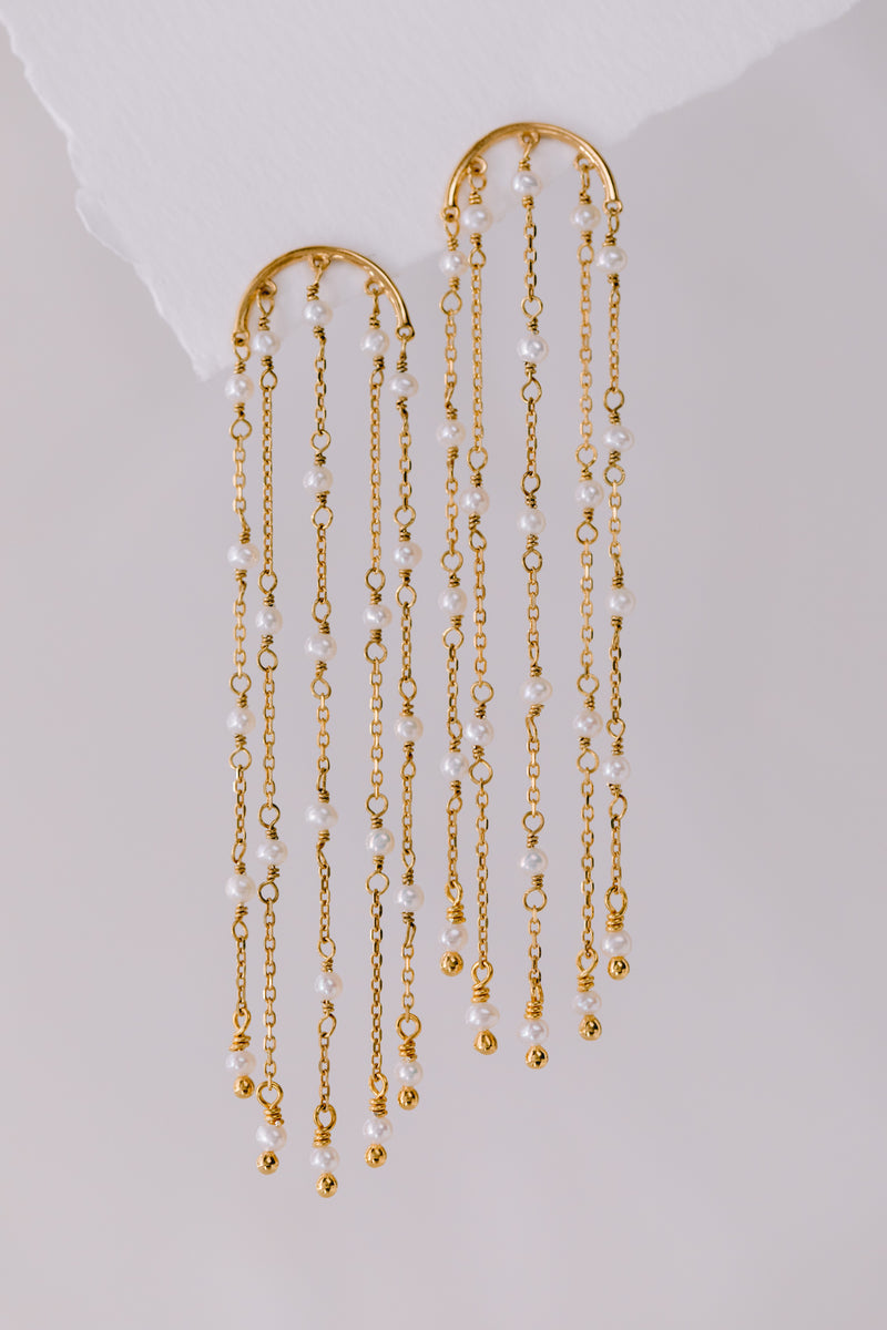 Juvelan Amelie Perlen Ohrringe 8 cm Brautschmuck