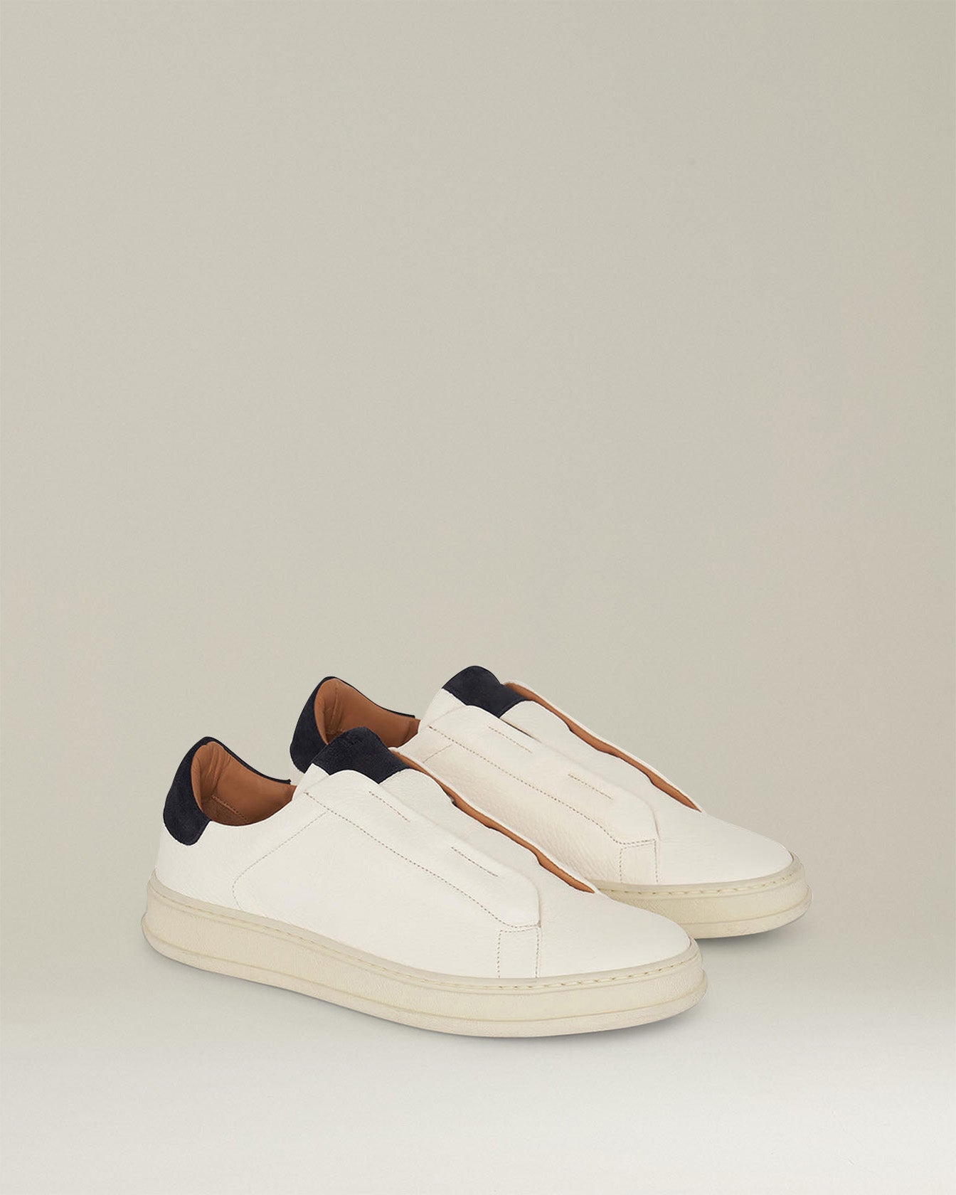 Kiton Leather Slip-On Sneaker Leder Hirschleder