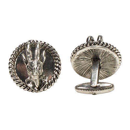 Alpenflüstern DAHEIM API088 Manschettenknöpfe Steinbock antik-silber