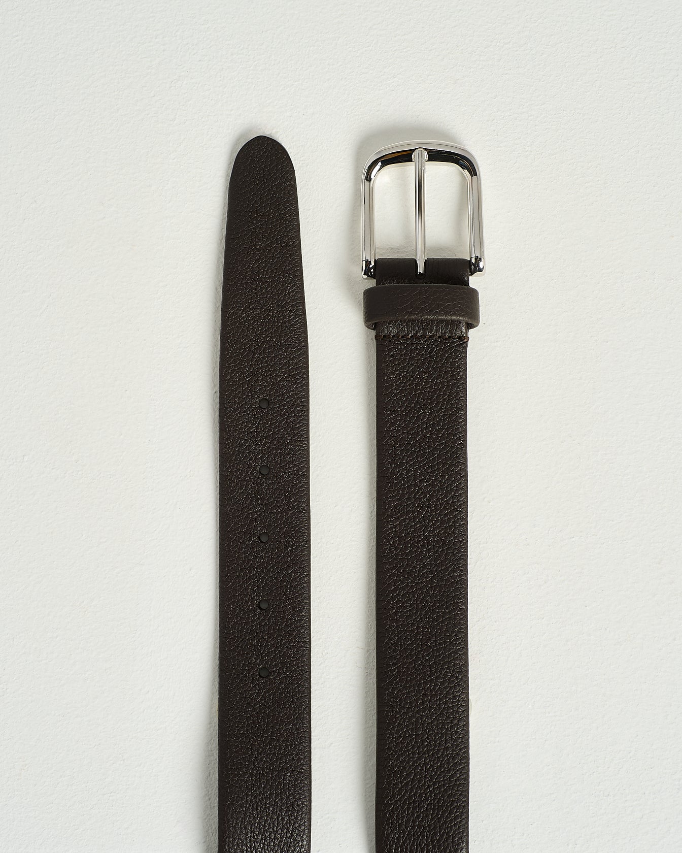 Kiton Gürtel Leder dunkelbraun genarbt Gr 95