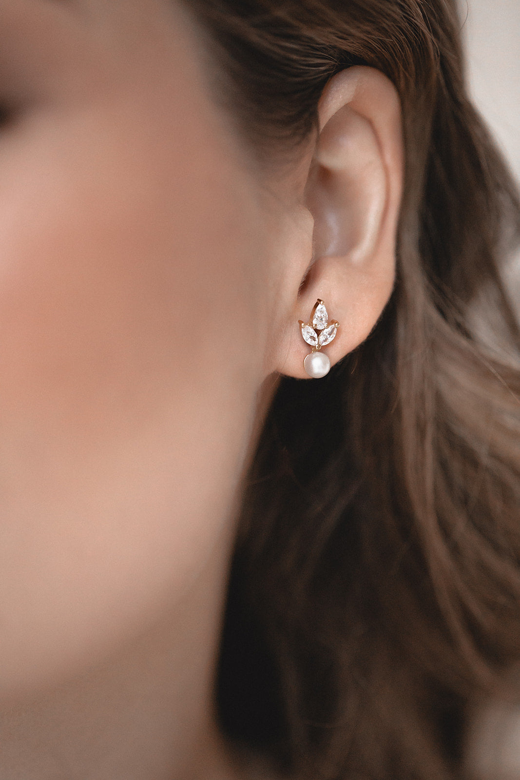Juvelan Simply Delightful Kristall-Ohrstecker Silber mit Süßwasserperle