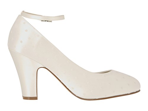 Rainbow Club Timeless Polly Pumps Brautschuhe Satin Riemchen