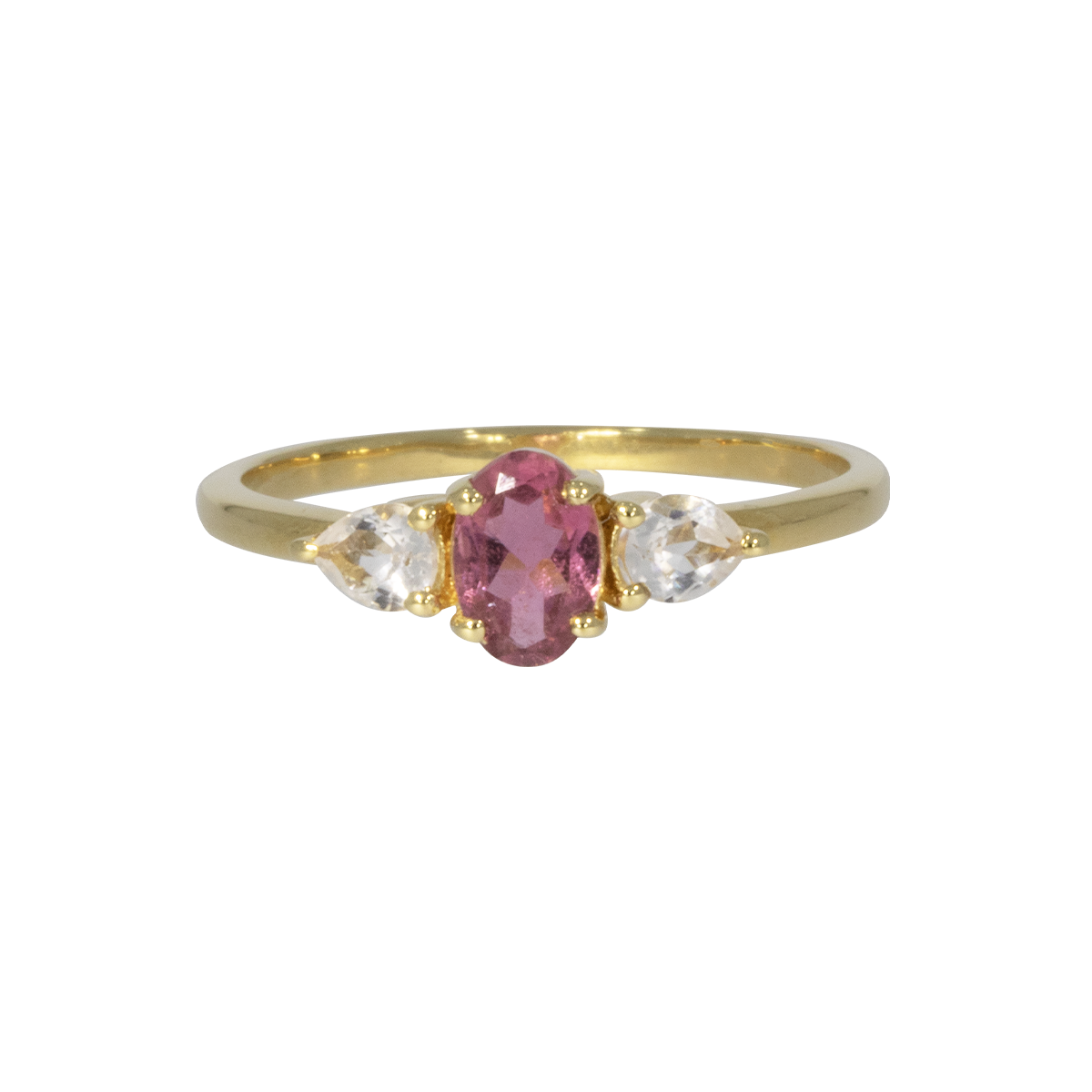 Juvelan Paris Ring Silber Pinker Turmalin Gr. 54 Topas