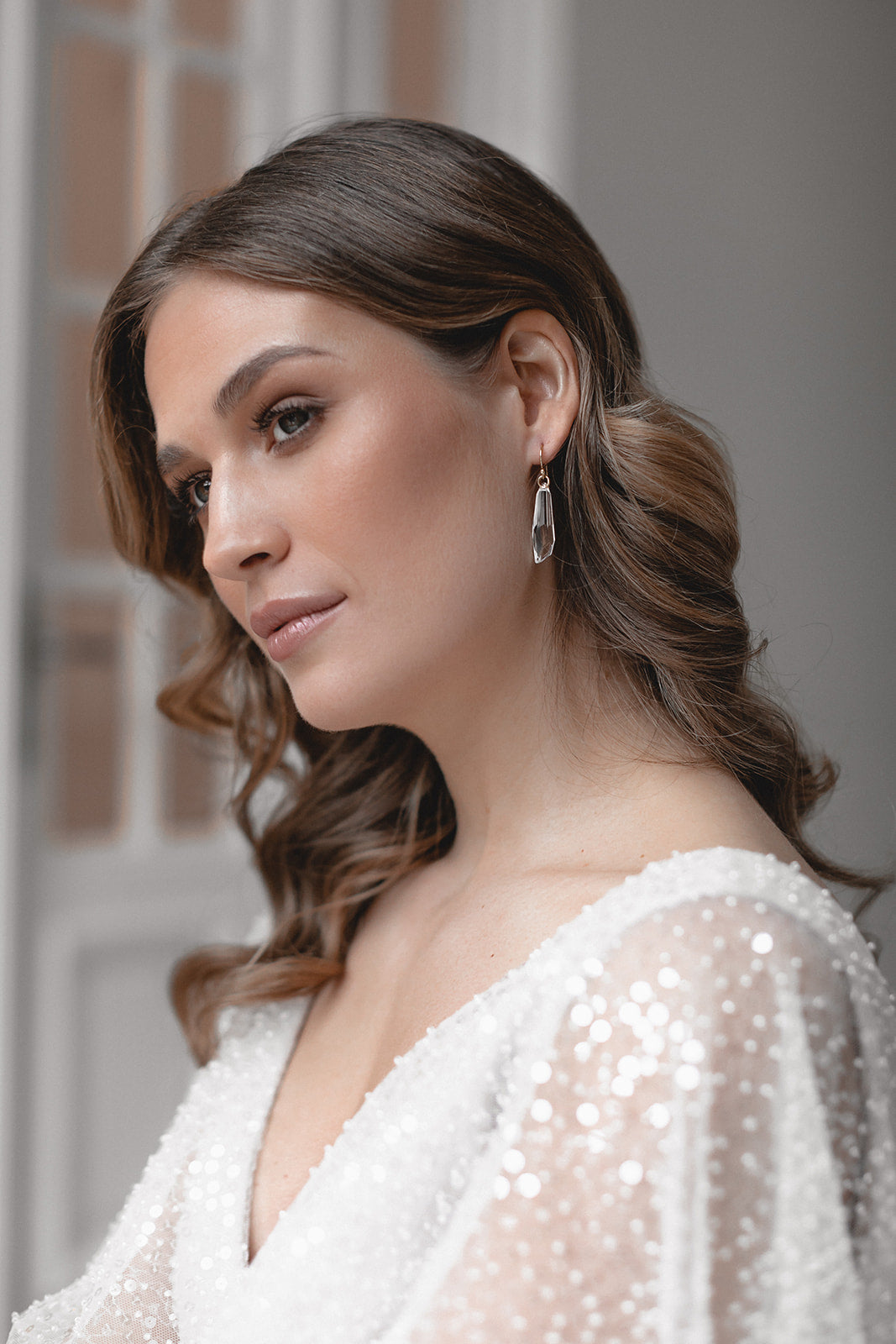 Juvelan Aphrodite Brautschmuck Ohrringe Kristall Silber