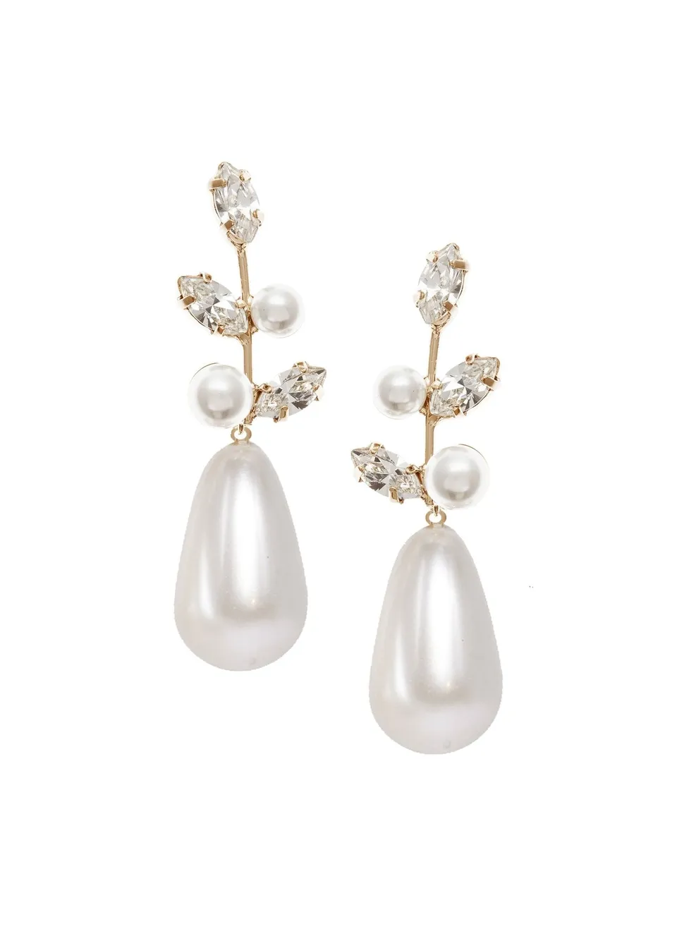 Elizabeth Bower Pearllum Bauble Tropfenohrringe Rhodium