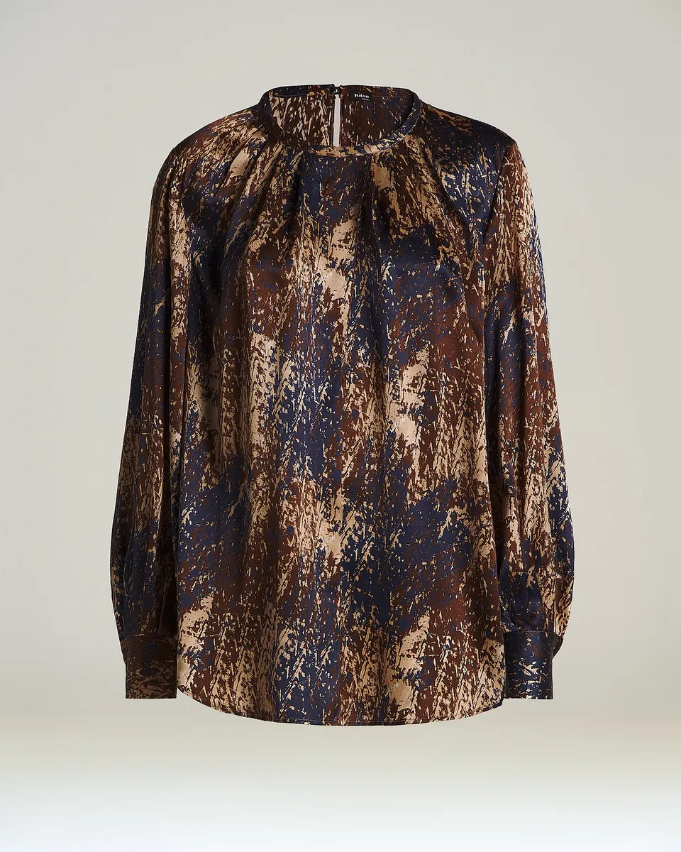 Kiton Artistic Print Blouse Seidenbluse bunt reine Seide