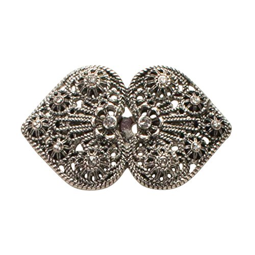 Alpenflüstern DAHEIM API109 Blusen-Brosche Ornament-Herz silber