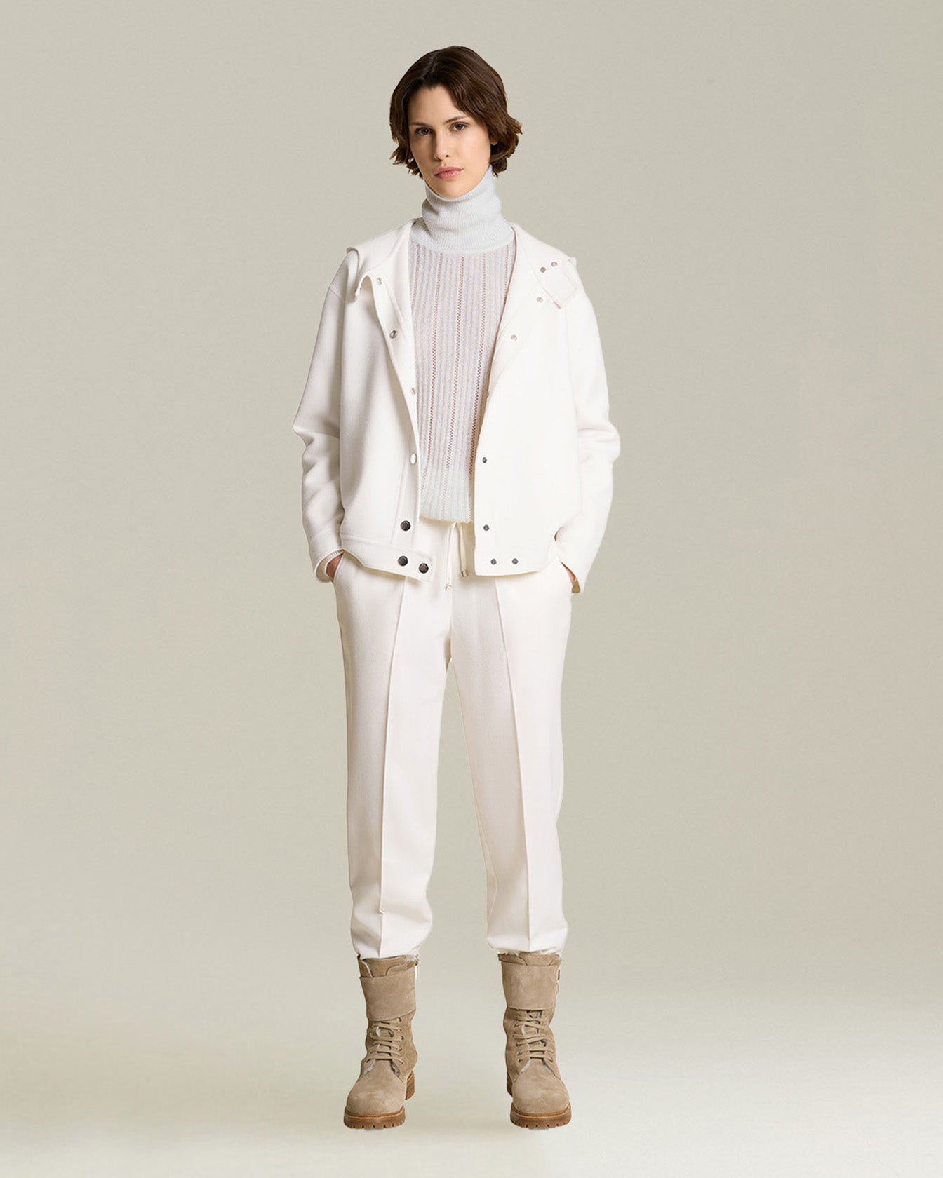 Kiton Cashmere Double Cloth Blouson Jacke Damen
