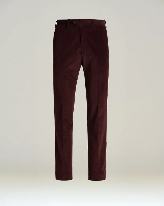 Kiton Bordeaux Contemporary Cord Hose Baumwolle Wolle Herren