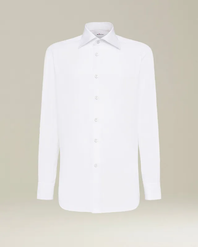 Kiton Shirts White Cotton Hemd Baumwolle weiss Festkleidung